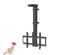 Automatic Ceiling Mount for 32-75" Plasma/LCD/LED TVs VESA 600x400mm Remote Control Supports Up to 45kg Adjustable Height 1300-2300mm Perfect for Home Theater