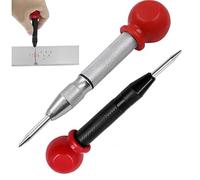 Automatic Center Hole Punch Marker Scriber with Cushion Cap Adjustable Impact Spring Loaded Puncher Breaker Tool 5 Inch