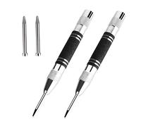 Automatic Center Punch Black Steel Adjustable Spring Loaded Center Hole Punch Tools 4PCS