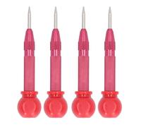 Automatic Center Punch Set, Hand Tool for Metal Wood Glass, 5in High Speed Steel Hole Puncher with Non - Slip Grip, 7 - Piece Kit for Machining Automotive DIY (Red)