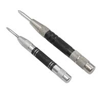 Automatic Centre Punch 125Mm and 155Mm, Spring-Loaded No-Hammer Design for Accurate Marking On Wood, Metal, Plastic and Glass