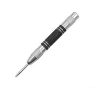 Automatic Centre Punch 128mm Spring Loaded Tool High Carbon Steel for Metal Wood Glass Drilling Guide Black Silver