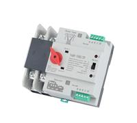 Automatic Changeover Toggle Switch 2P 63A 100A Din Rail ATS Dual Power Automatic Transfer Switch Electrical Selector Switches Uninterrupted(100A)