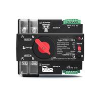 Automatic Changeover Toggle Switch Night light series Din Rail ATS 220V 230V Dual Power Automatic Transfer Electrical Selector Switch 2P 63A 100A 125A(63A)