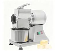Automatic Cheese Grinding Machine, 900w Electric Cheese Grinder Heavy Duty with Stainless Steel Bucket, 60kg/132lbs Per Hour Automatic Electric Cheese Powder Mill, Nuts, Garlic, Spices