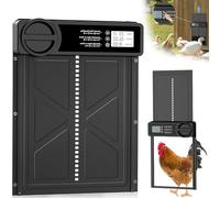 Automatic Chicken Coop Door, 2025 Newest Waterproof Electric Chicken Coop, LCD Display, Timer and Manual Mode, Anti-Pinch Aluminum Alloy