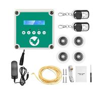 Automatic Chicken Coop Door Barn Opener Controller Kit Solar Poultry Equipment Farm Flap Remote Control Engine Safe Reliable(Green)