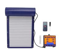 Automatic Chicken Coop Door, Battery Powered Aluminum Automatic Chicken Door Opener with Timer, Programmable Light Sensor & Remote Control, LCD Screen Multi Modes Chicken Coop (Blue)
