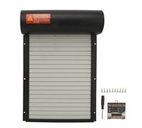 Automatic Chicken Coop Door Opener Battery Powered Timer LED Display Lightweight Durable Metal Frame Plastic Panel Easy Install for Chicken Duck Goose Poultry Farm (Black)