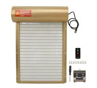 Automatic Chicken Coop Door Opener Battery Powered Timer Light Sensor Remote Control LED Display Manual Auto Chicken Door for Poultry Farming Iron Plastic 37x24.7cm (Gold)