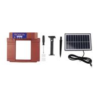 Automatic Chicken Coop Door Opener Solar Powered Anti Pinch IP45 Poultry Coop Door with Timer LED Display for Chickens Ducks Geese Plastic 403x365x85mm (Bronze)
