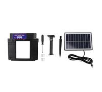 Automatic Chicken Coop Door Opener Solar Powered Anti Pinch IP45 Poultry Coop Door with Timer LED Display for Chickens Ducks Geese Plastic 403x365x85mm (Black)