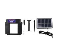 Automatic Chicken Coop Door Opener Solar Powered Timer LED Display Double Doors Electric Poultry Gate for Chickens Ducks Geese Plastic 15.9 x 14.4 x 3.3in (Black)
