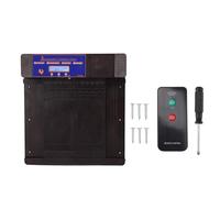 Automatic Chicken Coop Door Opener, Wireless Remote Control & Light Sensing Timer Door for Chickens Ducks Geese, Anti - Pinch Safety Feature, IP45, 403x365x85mm (Dark Brown)
