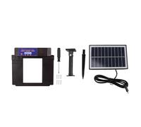 Automatic Chicken Coop Door Opener with Timer, Solar and Battery Powered Dual Door System, LED Display Electric Poultry Door for Chickens Ducks Geese, IP45 (Dark Brown)