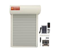 Automatic Chicken Coop Door Poultry Auto Clear Time Display Button Programming Iron Sheet Metal And Plastic For Farm Easy To Use(White)