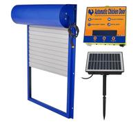 Automatic Chicken Coop Door Solar Powerd Metal Rolling Curtain Chicken House Door With Timer For Chicken Duck Poultry Easy To Use