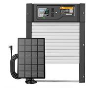 Automatic Chicken Coop Door - Solar Powered Chicken Door for Coop or Run, Auto Electric Chicken Run Door with Timer, Light Sensor, Anti-Pinch, 3 Modes, USB Rechargeable, Weatherproof Aluminum