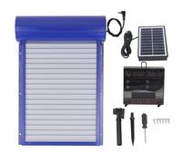 Automatic Chicken Coop Door Solar Powered Programmable Timer Control Aluminum Chicken Door For Poultry Safety Chicken Ducks Geese Iron Sheet Metal Plastic 37x24.7cm
