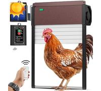 Automatic Chicken Coop Door Solar Powered with Remote，Auto Chicken Door Safe Anti-Pinch Function (DarkRBC-001)