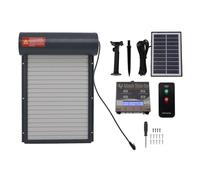Automatic Chicken Coop Door Solar Powered With Timer Light Sensor Remote Control Programmable LED Display For Poultry Ducks Chickens Plastic Iron 2445g