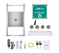 Automatic Chicken Door Flap Opener Coop With Timer Light Sensor For Safe Keeping Safe Reliable(Green)