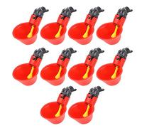 Automatic Chicken Drinker Cups 10Pcs Plastic Poultry Drinker Waterer Water Drinking Dispenser Cups Bowls for Bird Duck Quail Pigeon Hen Livestock (C)