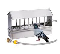 Automatic Chicken Drinker Stainless Steel Large Metal Chicken Drinker System Poultry Drinker Dispenser with Float Valve and Copper Connection Kit Hose Accessories for Pigeon, Duck, Goose