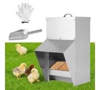 Automatic Chicken Feeder 4.5kg,Poultry Feeder with Lid No Waste Outdoor Feeding Trough for Chickens,Birds,Ducks,Geese