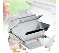 Automatic Chicken Feeder for Poultry, Weatherproof Lid, 25lb Capacity, Feeds 6-12 Chickens for Up to 7 Days, Reduces Waste, Ideal for Breeding Bantams, Quail, Pheasants