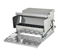 PawHut Automatic Chicken Feeder w/Galvanized Steel - Silver, Silver