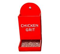 Automatic Chicken Feeder,Weatherproof Outdoor Chicken Coop Food Dispenser, Wall Mounted Poultry Feeder,G-ravity No Waste Animal Grit Dispenser,Coop Feeder for Chickens,Ducks,Turkeys,Gooses (Red)