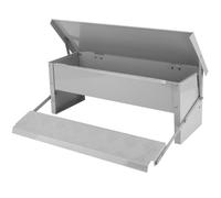 Automatic Chicken Feeder with Weatherproof Lid Treadle Chicken Feeder Metal Chicken Feeder Suitable for Chicken Bantams Poultry Pheasants Etc