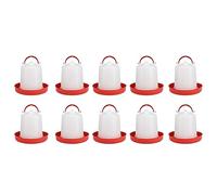 Automatic Chicken Poultry Hen Drinker Waterer Food Feeder 10pcs Set Durable Leak Proof Easy Clean Practical Farming Equipment for Small Farm Houses PP Material 1L 2.5L Optional (Bakhnoretexsi-12)
