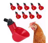 Automatic Chicken Waterer - 10pcs Poultry Watering Cups Chicken Drinker Cups, Chicken Nippler Waterer for Chicken/Ducks/Quail/Nipple