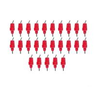 Automatic Chicken Waterer 25 Pack Steel Ball Drinkers Anti-Leak Poultry Cups Red 3.3cm DIY Farm Kit