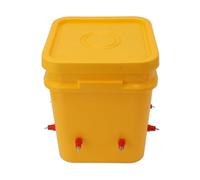 Automatic Chicken Waterer, Automatic Chicken Waterer Bowl Feeder Cups with 12l Handheld Bucket Poultry Drinking Equipemnt for Goose Duck (Bucket+docking red head)