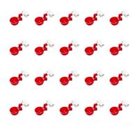 Automatic Chicken Waterer Bowl Poultry Drinkers Kit Sturdy Red Cups for Free Range Chickens Ducklings Goose Farming Supplies 30 Pack(20 set)