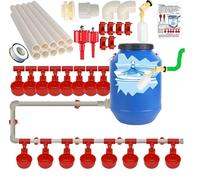Automatic Chicken Waterer Cups,Chicken Water Cups for PVC with Tee Fittings,with PVC Pipe,Pressure Regulator for Poultry Feeding Water