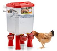 Automatic Chicken Waterer Filtered Float-Controlled Quail Waterer Large Poultry Water Feeder Kit with Metal Hose