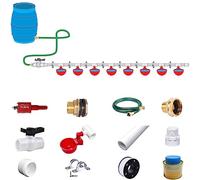 Automatic Chicken Watering System with PVC Pipe (Real Complete Set Pipeline) - 1/2" PVC Tee Fittings & Pipe & Garden Hose Connect to Water Tank, Automatic Poultry Waterer Feeder Kit
