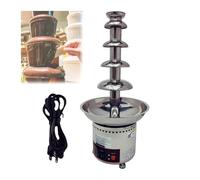 Automatic Chocolate Fountain Machine, 4-Tier Stainless Steel Fountain with Adjustable Flow, Continuous 10-12 Hour Operation for Parties, Weddings, Events