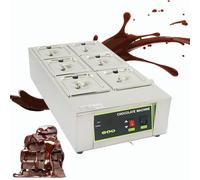 Automatic Chocolate Tempering Machine, 12 Kg / 1-6 Tanks Commercial Chocolate Melting Pot, Smart Temp Control 0℃-95℃ with Lid, for Candy Baking Pastry & Confectionery 6tank
