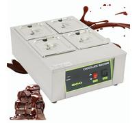 Automatic Chocolate Tempering Machine, 12 Kg / 1-6 Tanks Commercial Chocolate Melting Pot, Smart Temp Control 0℃-95℃ with Lid, for Candy Baking Pastry & Confectionery 4tank