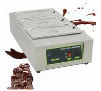Automatic Chocolate Tempering Machine, 12 Kg / 1-6 Tanks Commercial Chocolate Melting Pot, Smart Temp Control 0℃-95℃ with Lid, for Candy Baking Pastry & Confectionery 3tank