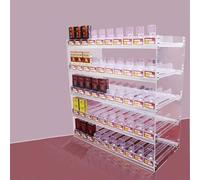 Automatic Cigarette Display Rack with Pusher, Holds 10 Packs, Retail Countertop Showcase 55x16x51.5cm, Ideal for Convenience Stores & Smoke Shops