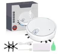 Automatic Cleaning Robot With Vacuum Sweep And Mop Modes Smart Navigation To Avoid Stairs For Home Use White Finish Compact Size(IS25A White Spray)