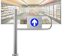 Automatic Close Security Metal Gate for Supermarkets, Libraries & Warehouses - One-Way Auto-Return Gate, 50 x 100 cm, Ideal for High-Traffic Entrances & Safety Control