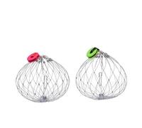Automatic Closing Crab Trap 1-Pack - Collapsible Fishing Net Cage with One-Way Door, Durable Steel Wire for Saltwater Seawater, Portable Outdoor Gear(52cm 20Strand Steel)