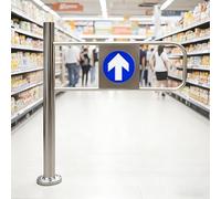 Automatic Closing Double Gate for Market Entry Manual Walk-Through Door Single Directional Entrance Gate Security Portal (50cm/19.6in)